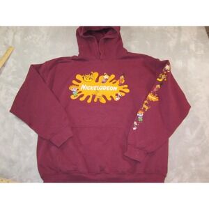 Nickelodeon Hoodie Mens Large 90s Cartoon CatDog Rugrats Arnold Characters